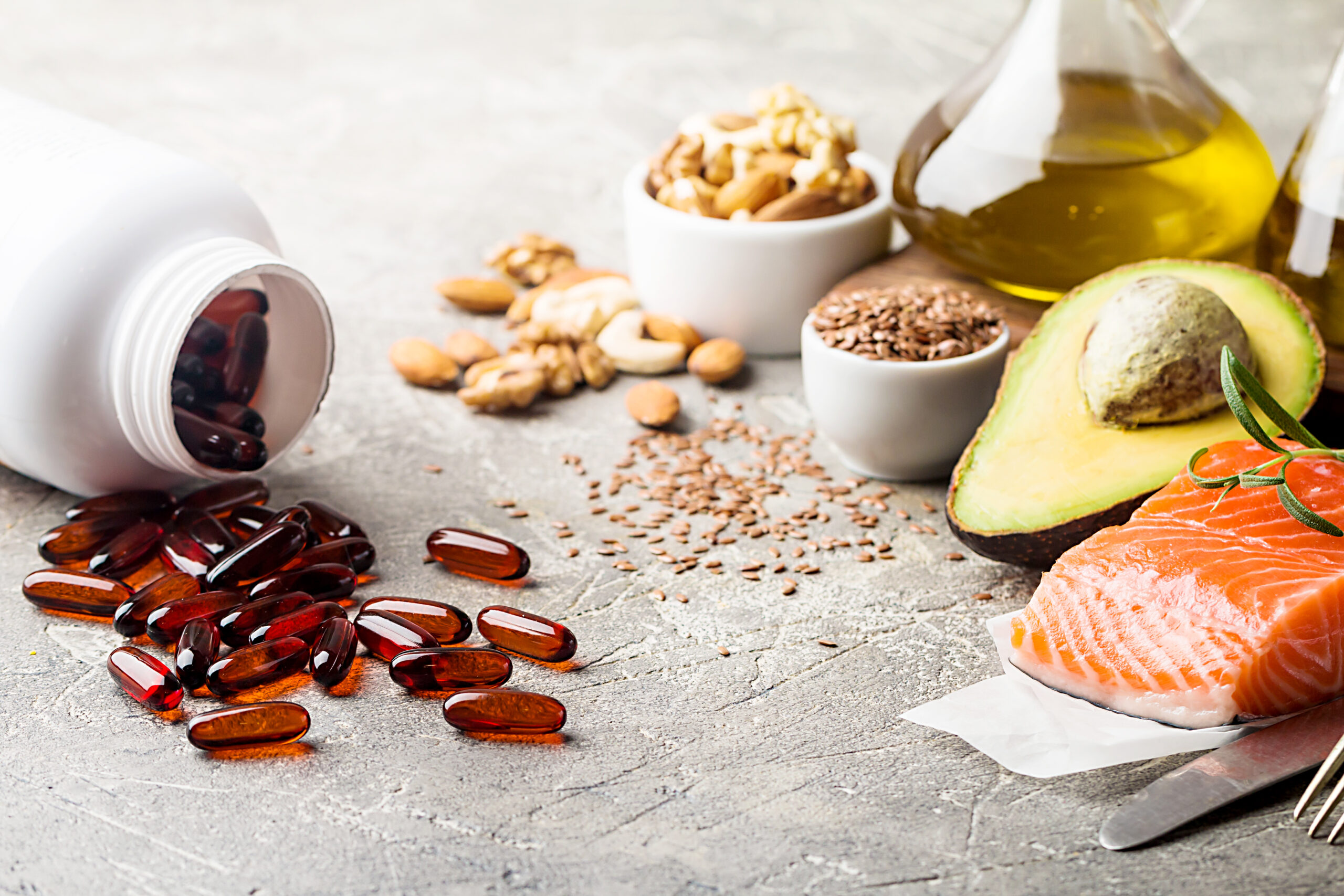 b vitamins and healthy foods with omega-3 fats which can support mental health and brain health