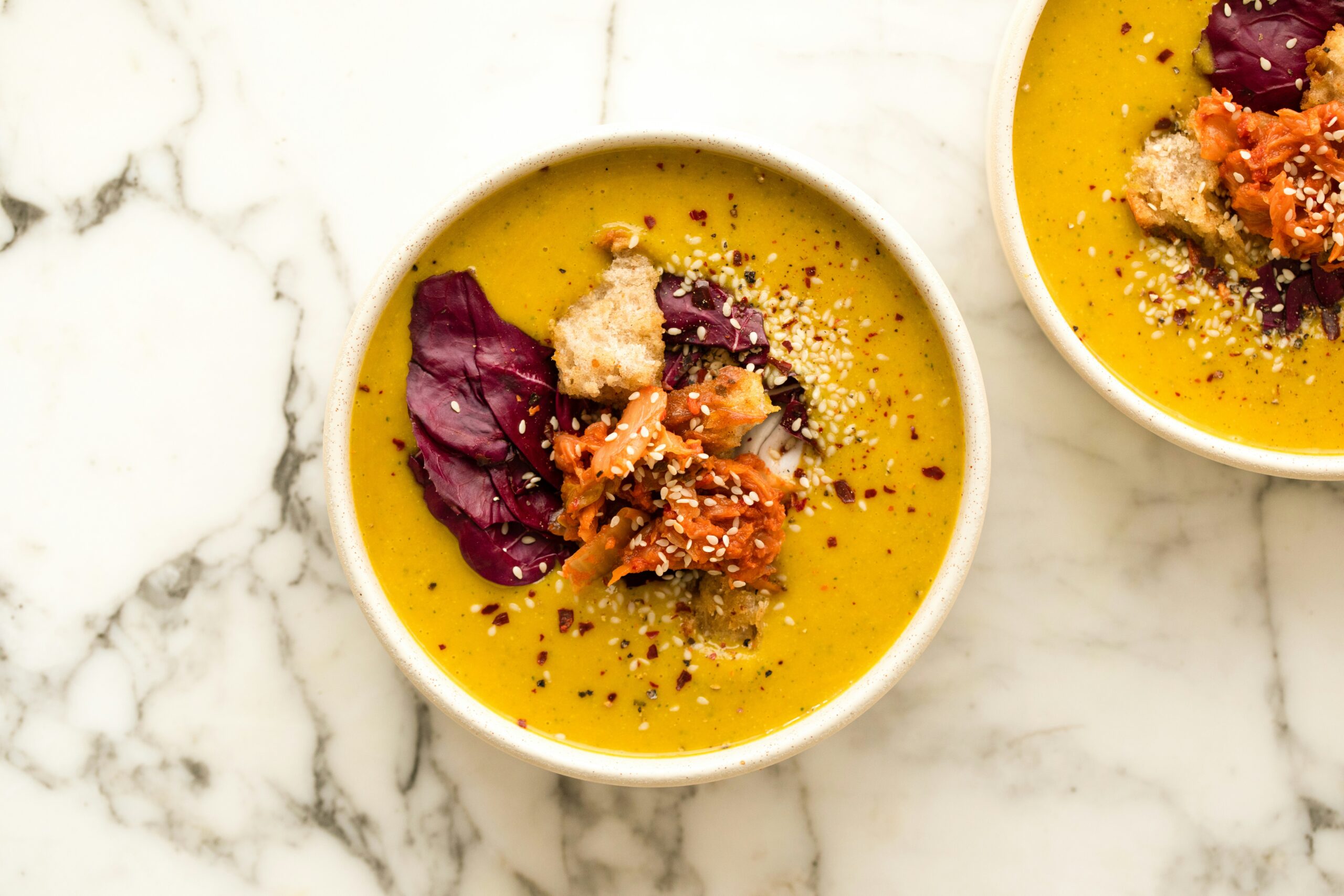 a bowl of gut healing soup represents the gut health and mental health connection